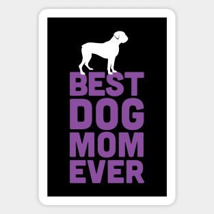 Best Boxer Dog Mom Ever - Purple Dog Lover Gift Magnet